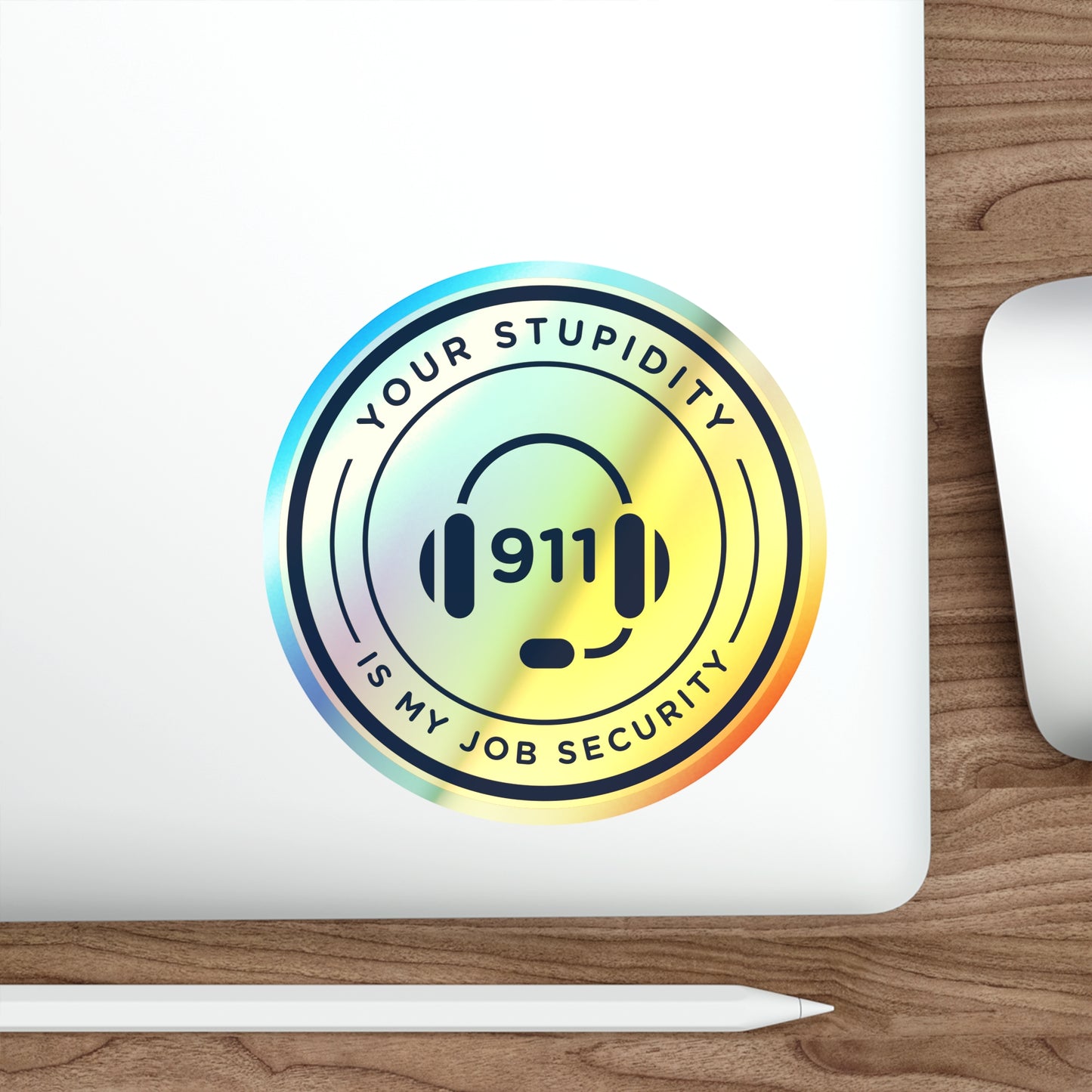 Dispatcher Job Security Holographic Die-cut Stickers