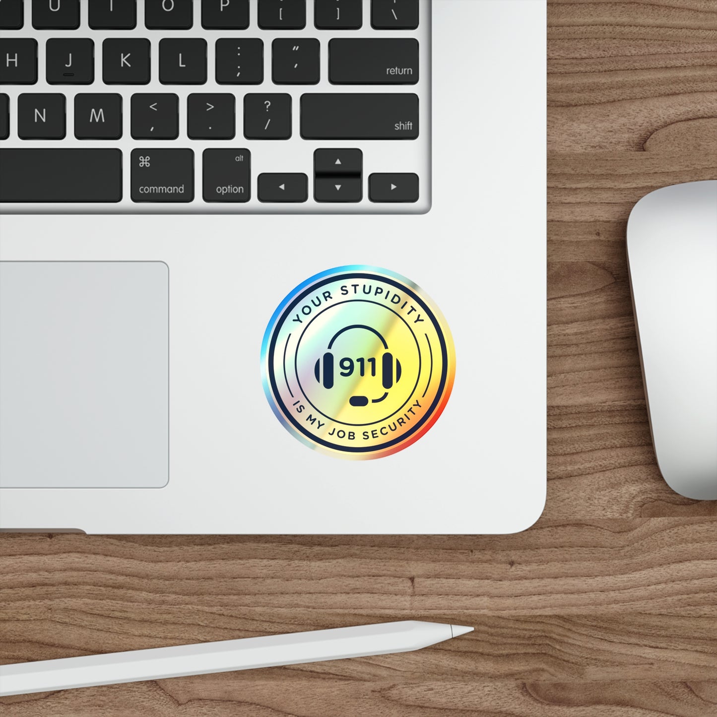 Dispatcher Job Security Holographic Die-cut Stickers
